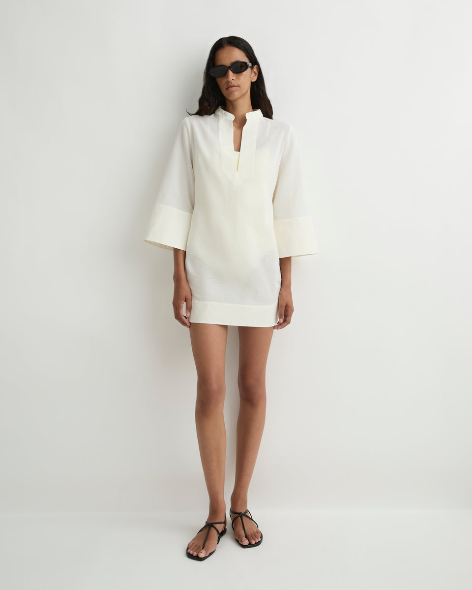 long sleeve off white dress Monique Off-Shoulder Long Sleeve A-line Lace Gown main image 1