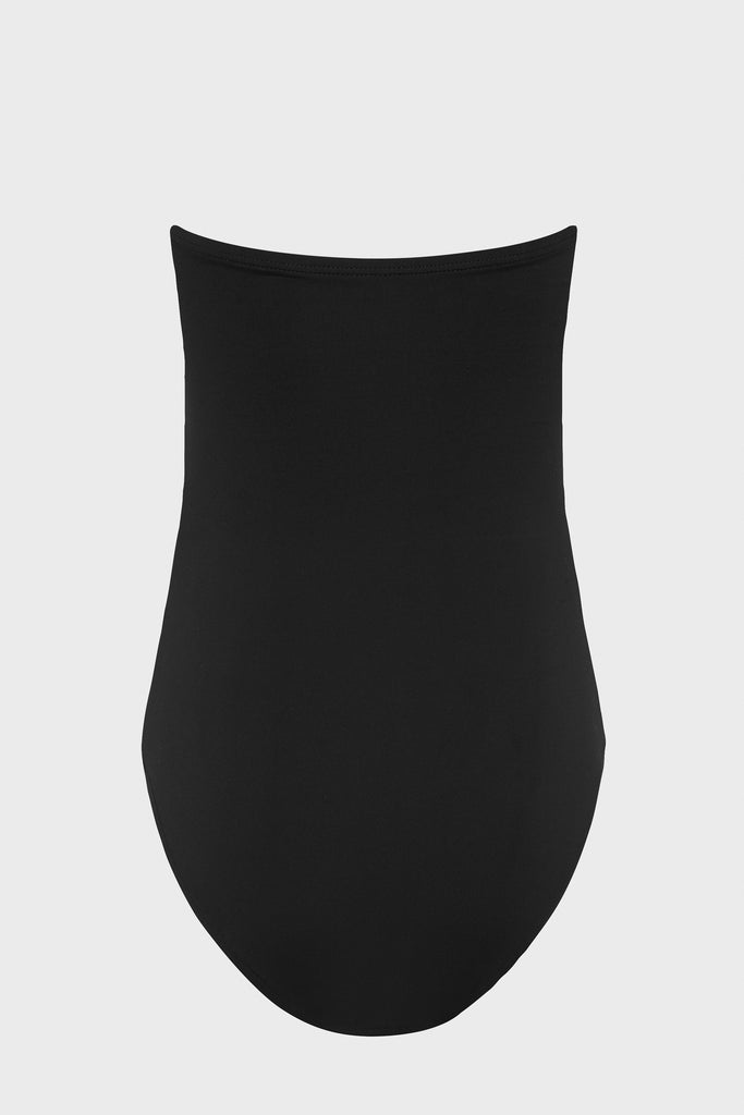 Minimalist one shoulder swimwear in Black, BONDI BORN Alba style with timeless appeal