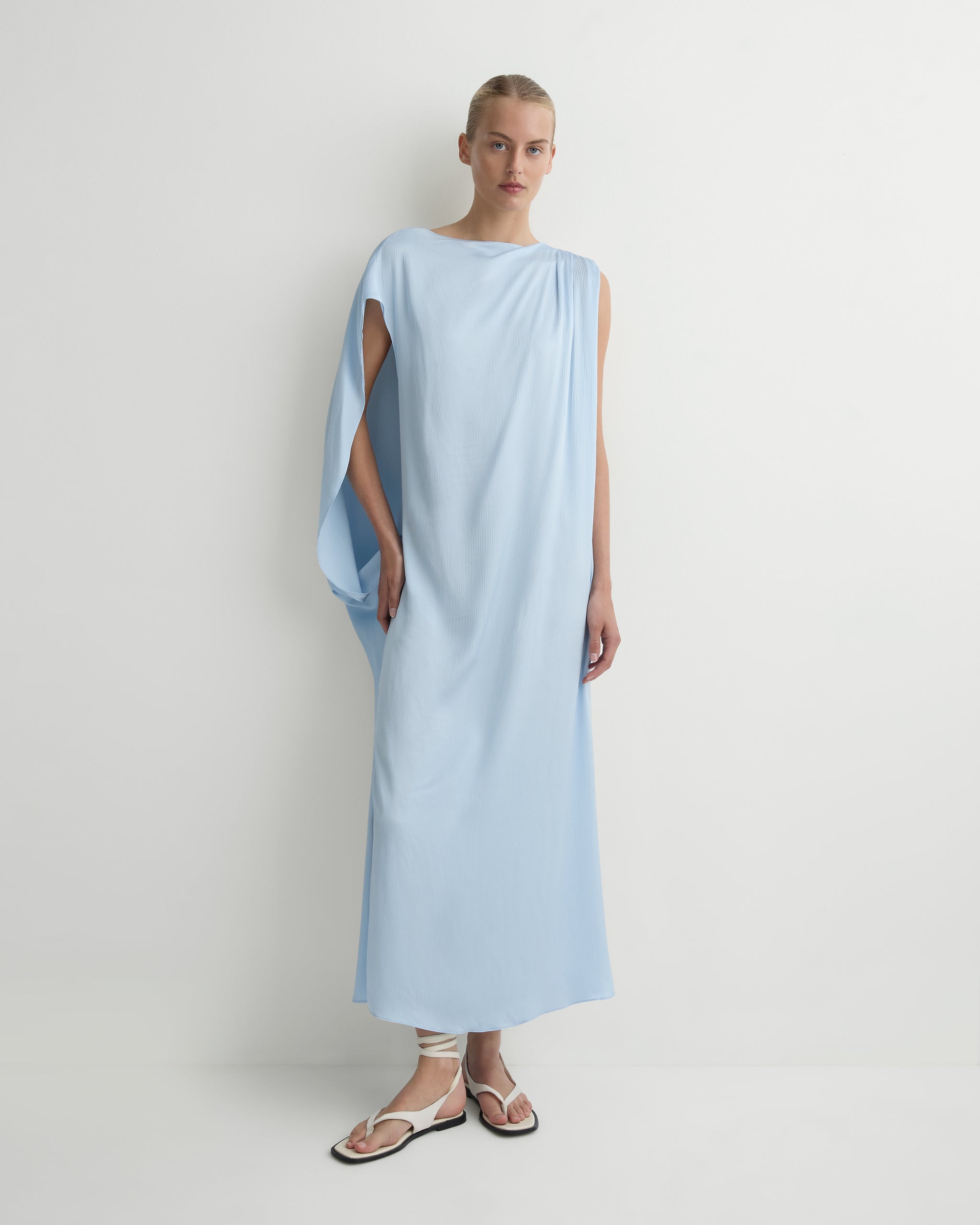 asymmetric maxi dress BONDI BORN® | Ardea Asymmetric Satin Dress | Wedding Guest Dress