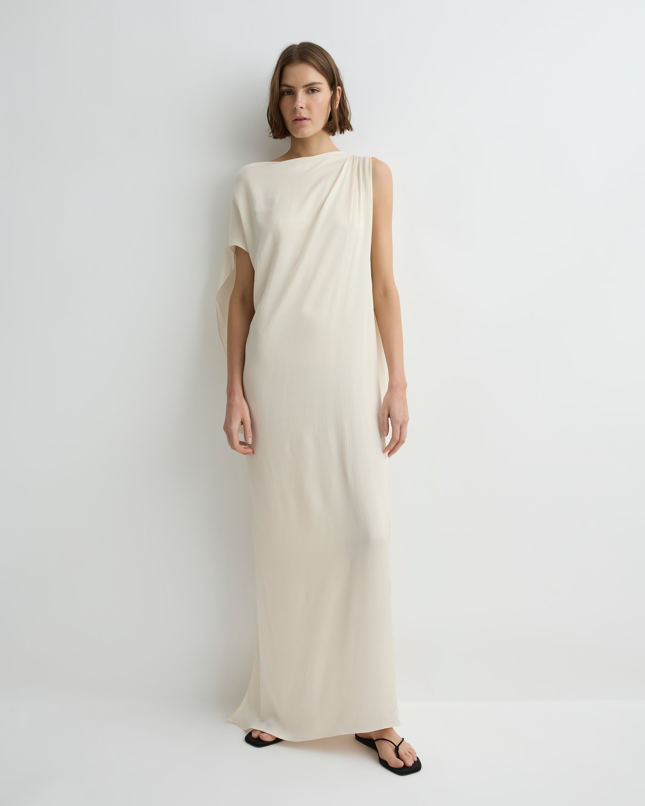 knee length dresses for ladies Marseille Embossed Maxi Dress — Lavender