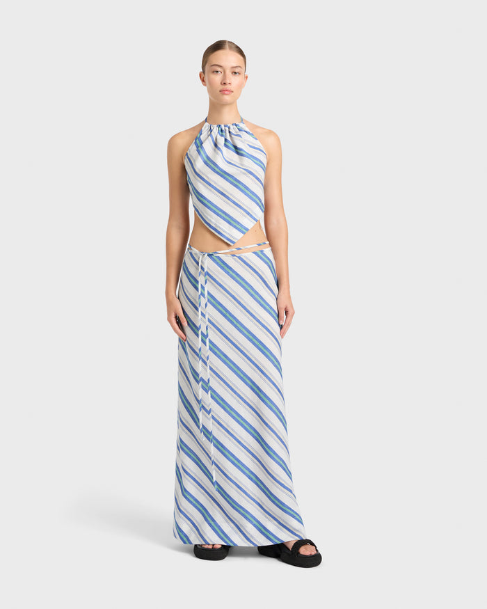 bondi born Arezzo Scarf Top - Lapis
