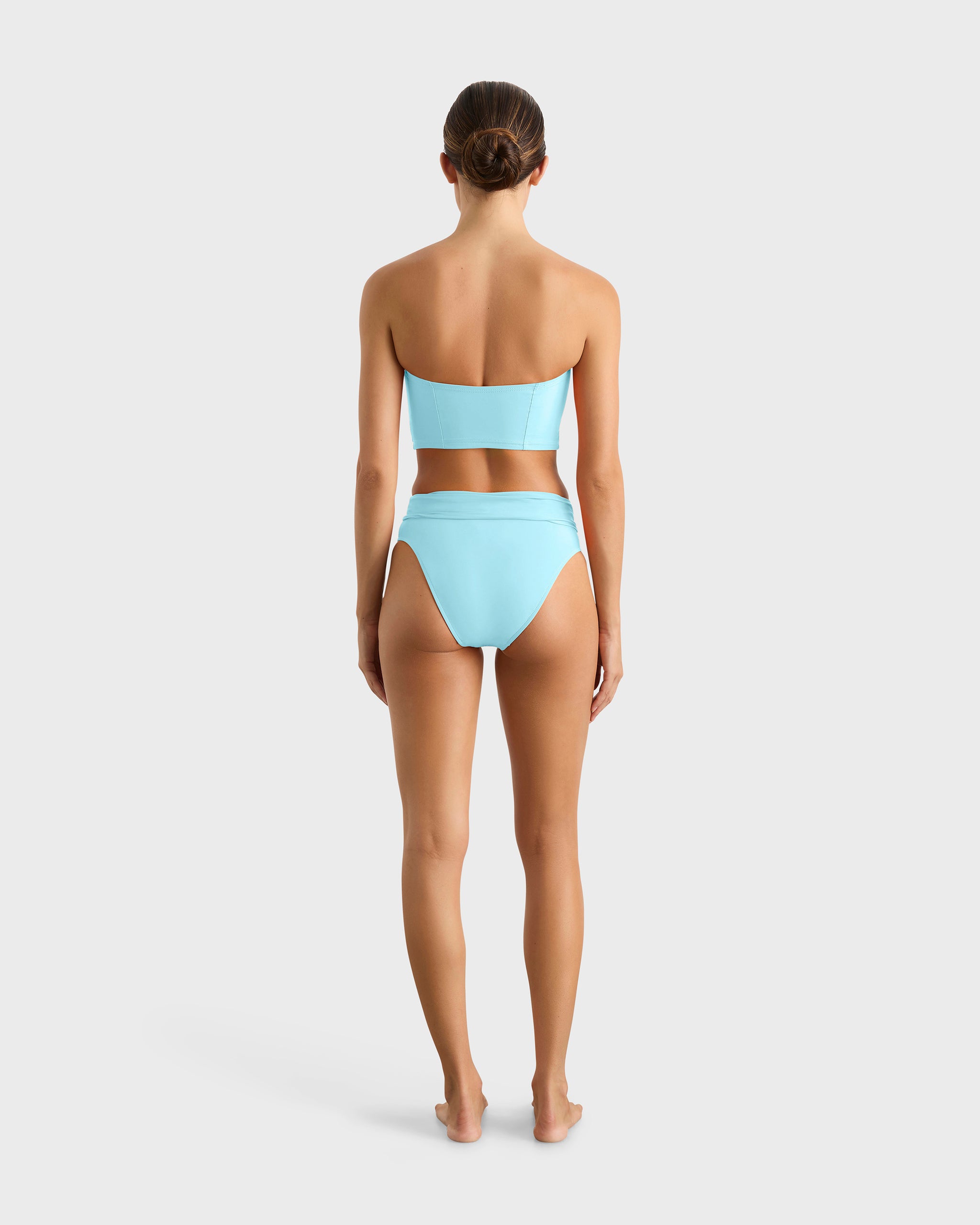 BONDI BORN Becca Bandeau Bikini Top in Rain Australian Designer Swimwear BONDI BORN INTL