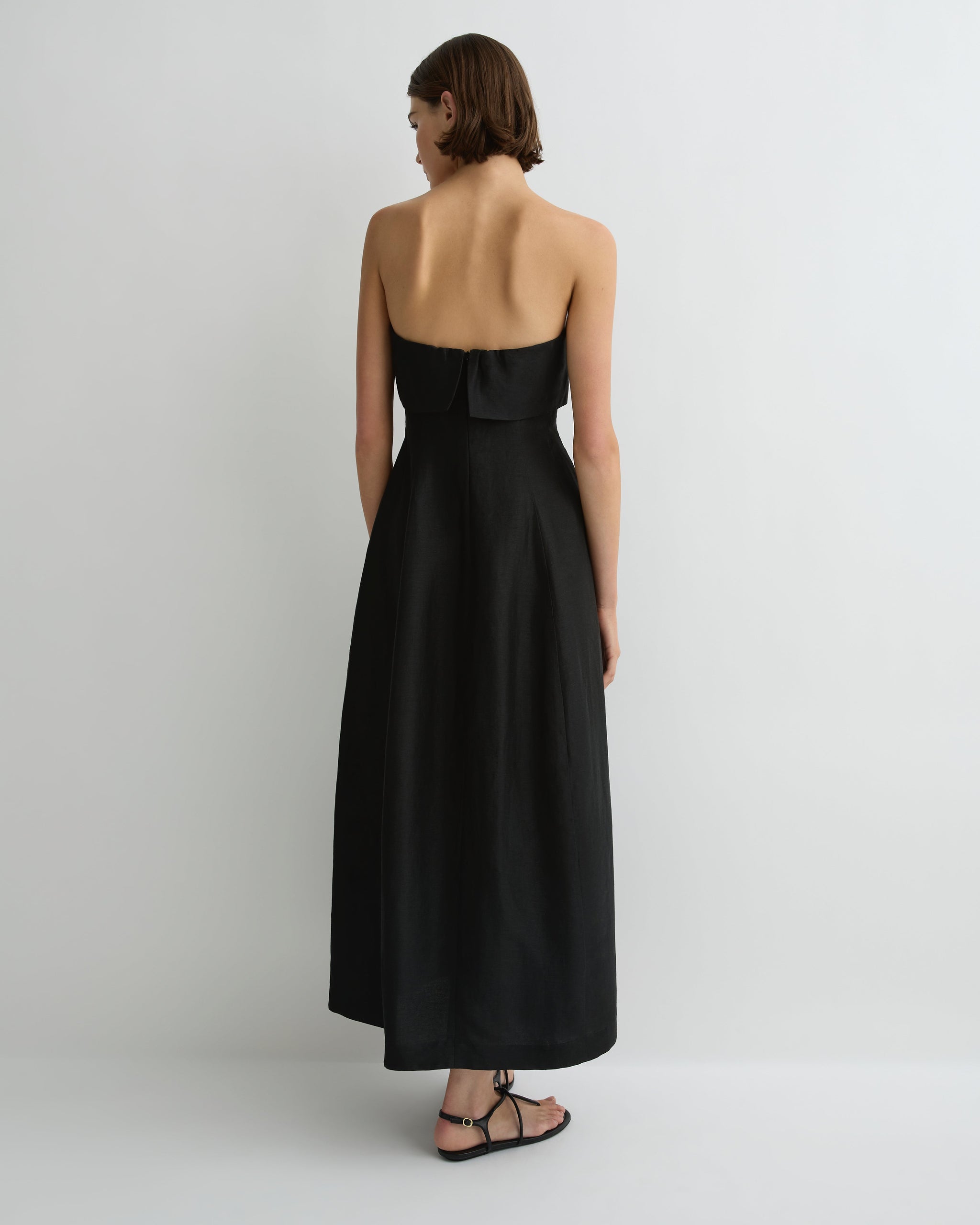 Bormio Bandeau Maxi Dress in Black