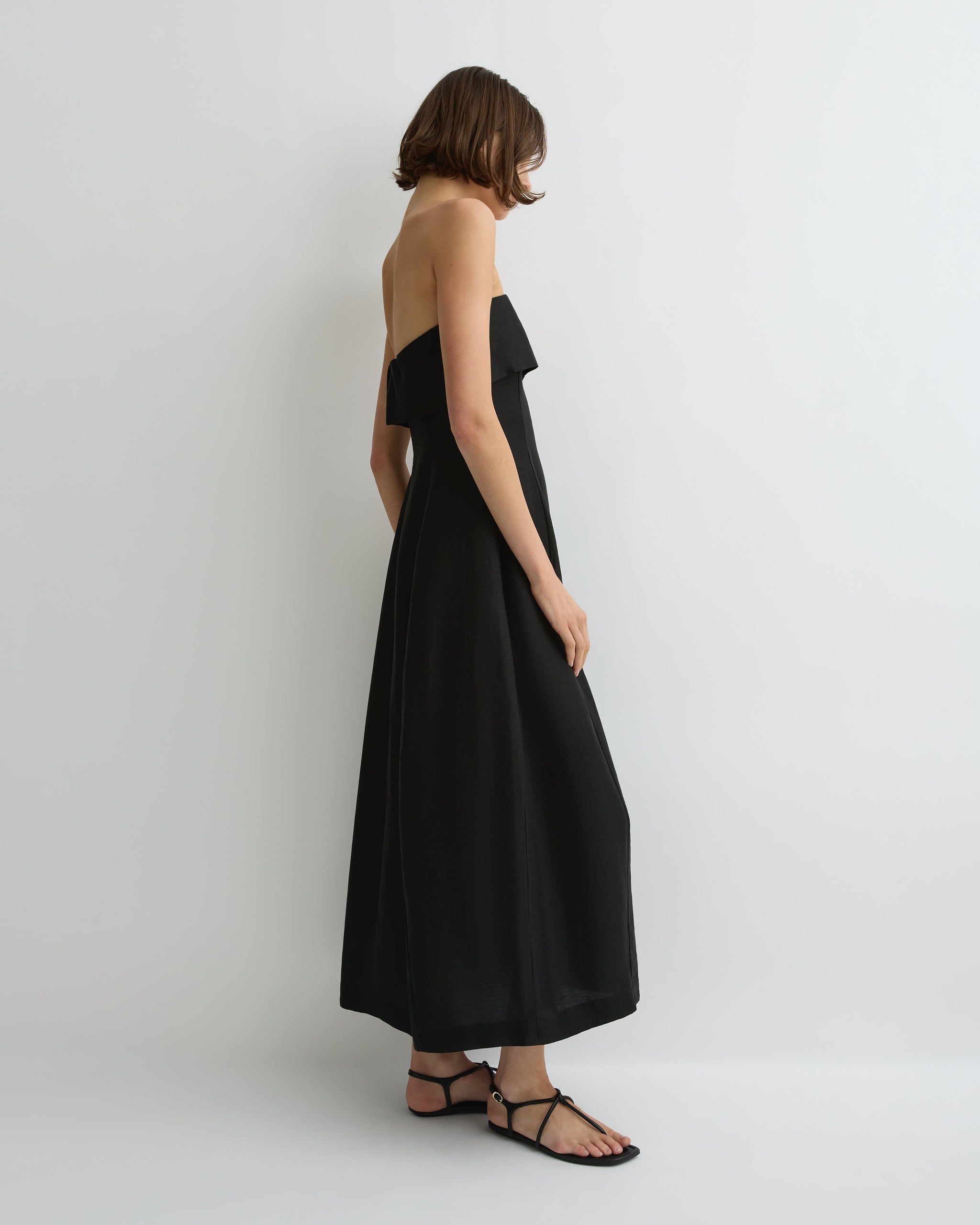 Bormio Bandeau Maxi Dress - Black