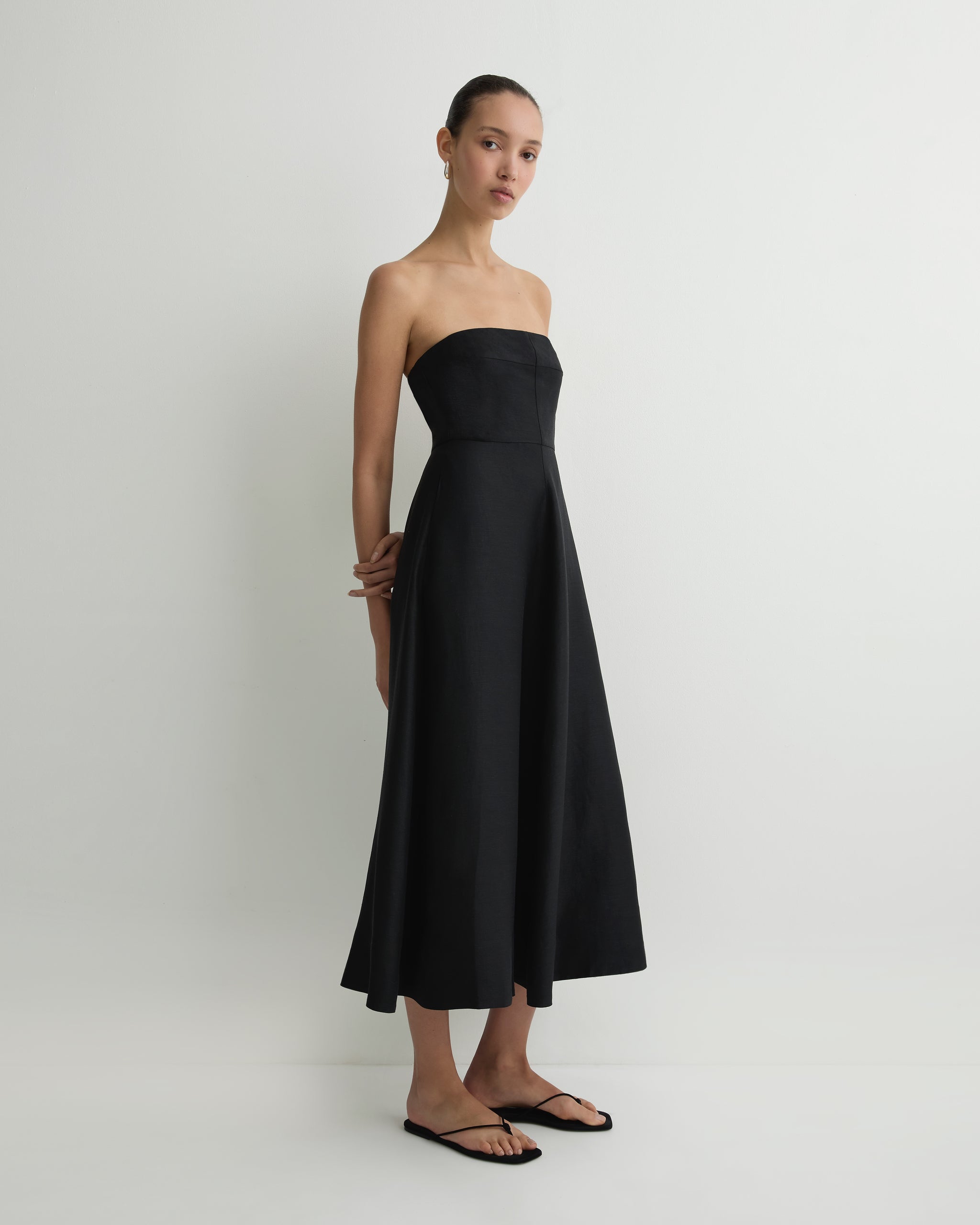 Bormio Strapless Maxi Dress - Black