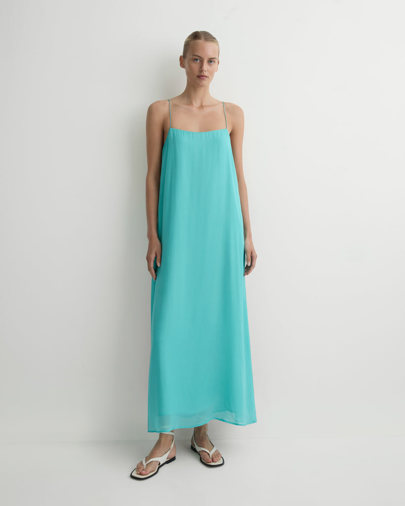 bondi born tropea silk halter maxi dress Capri Cami - Aqua 11 Year
