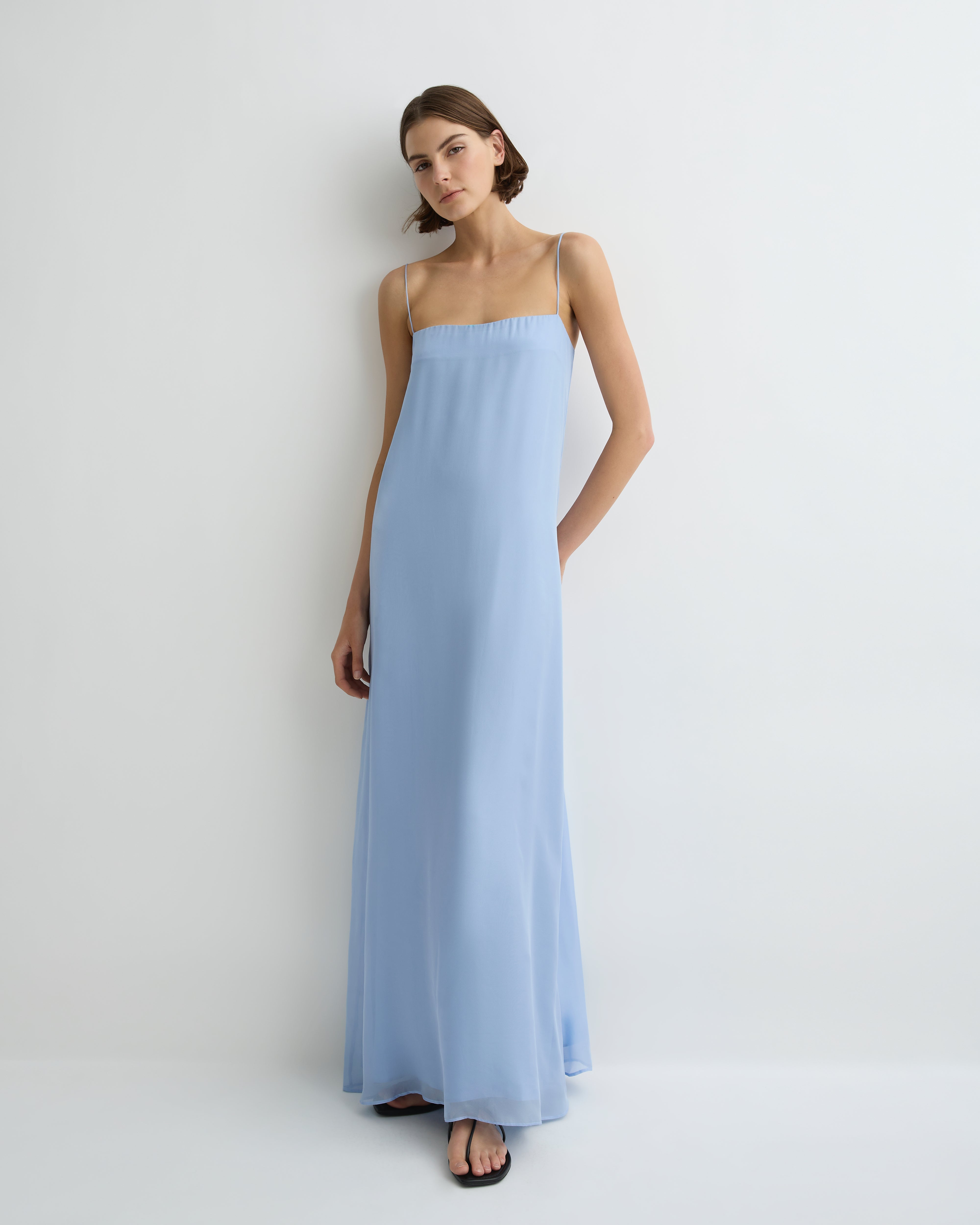 Bondi Born Capri Silk Cami Dress in Blue
