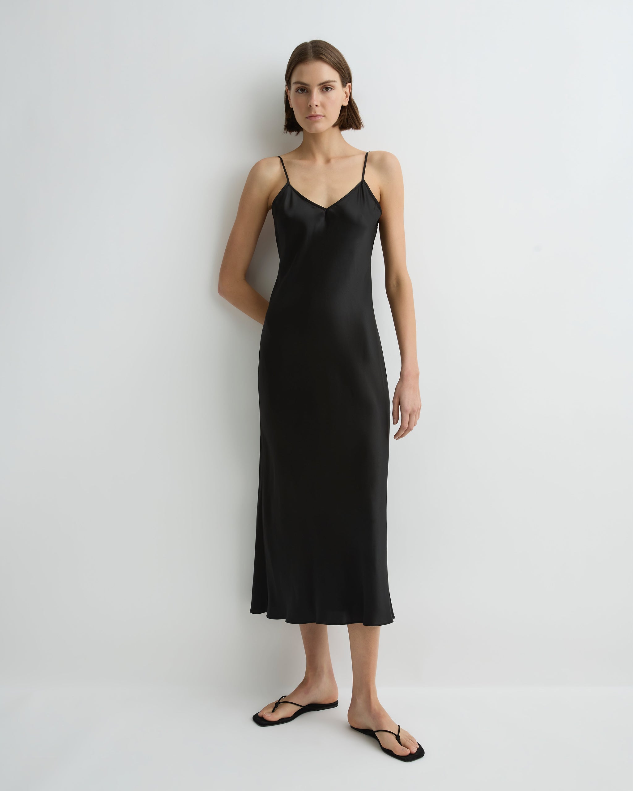 Como Long Bias Slip Dress - Black | Bondi Born Intl Como Long Bias Slip Dress - Black | Bondi Born Intl