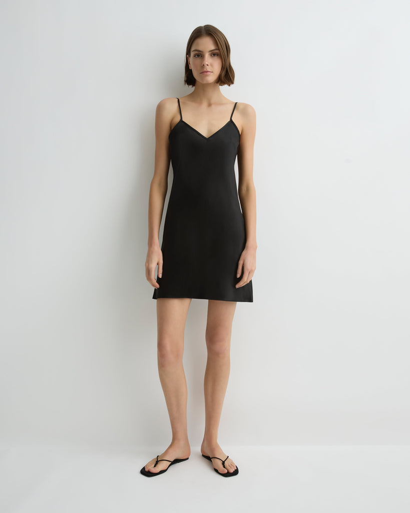 BONDI BORN | Como Short Bias Slip Dress - Black BONDI BORN | Como Short Bias Slip Dress - Black