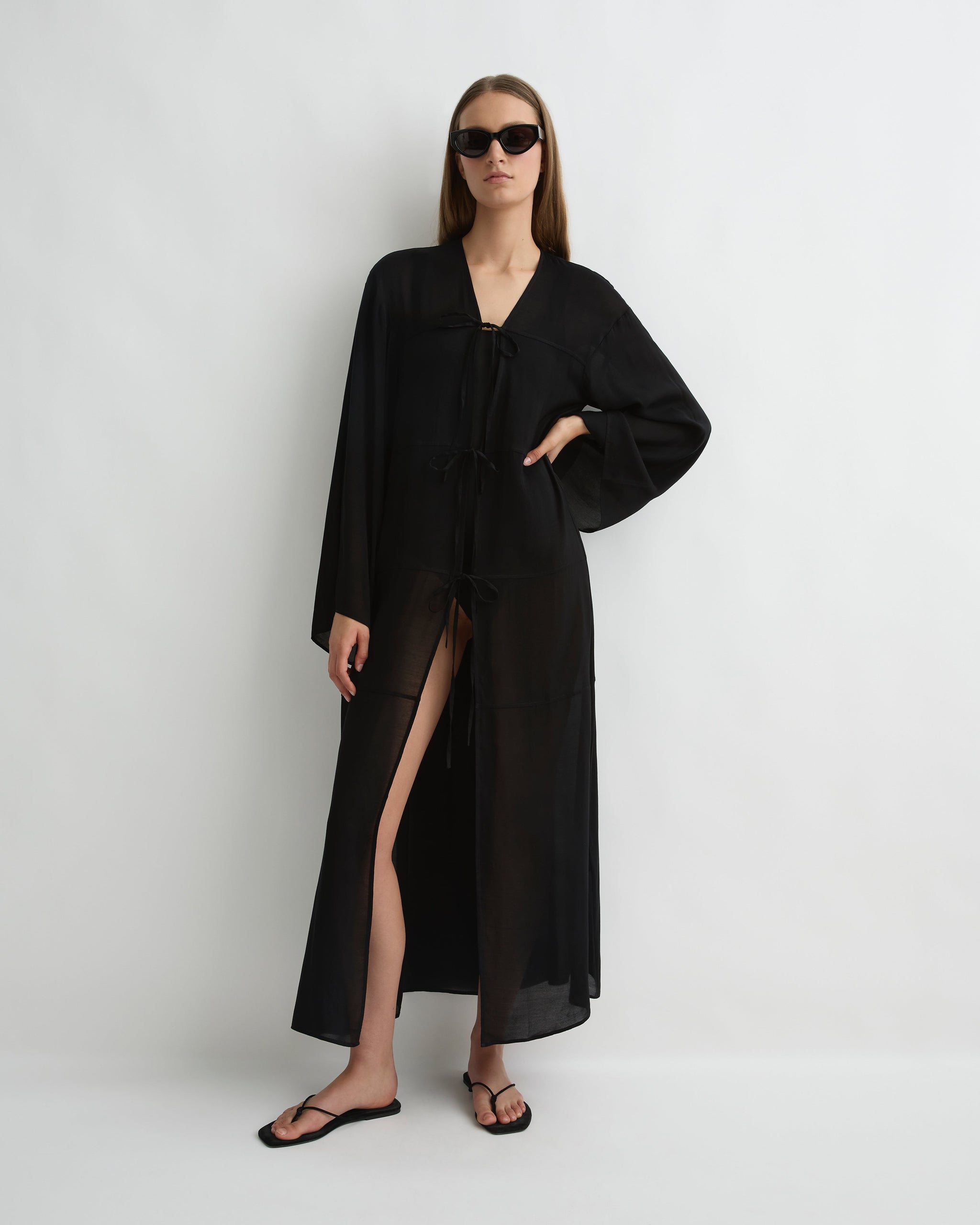 bondi born black dress Bormio Bandeau Maxi Dress - Black