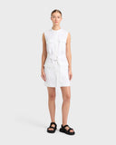 Delphi Utility Dress - White