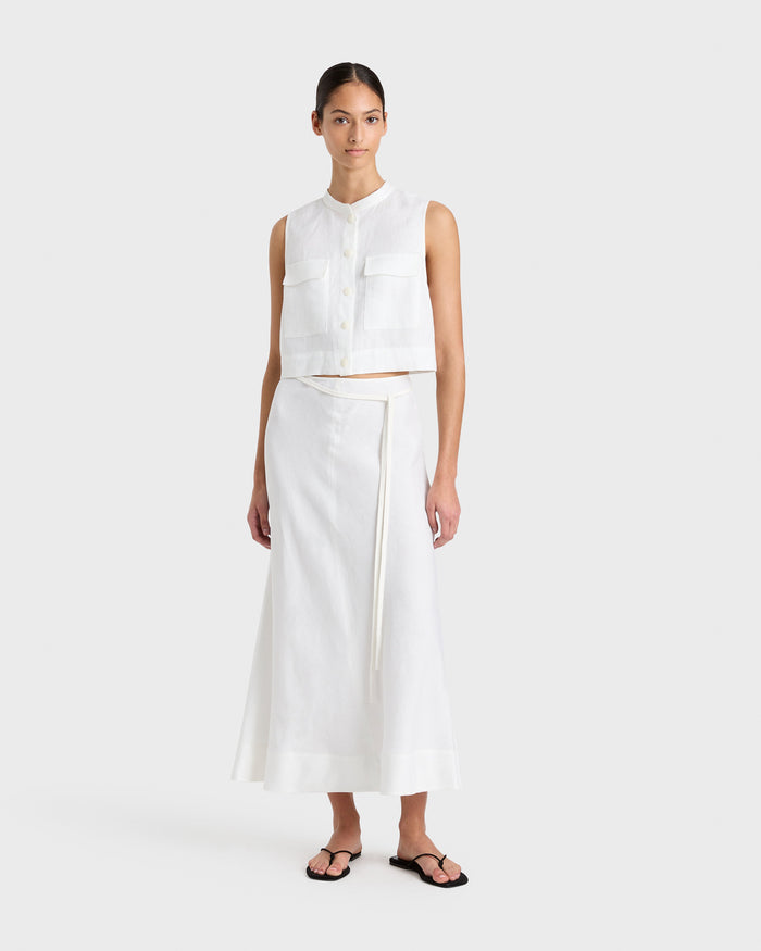bondi born Delphi Utility Top - White