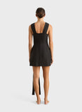 Delphi Wrap Mini Dress - Black