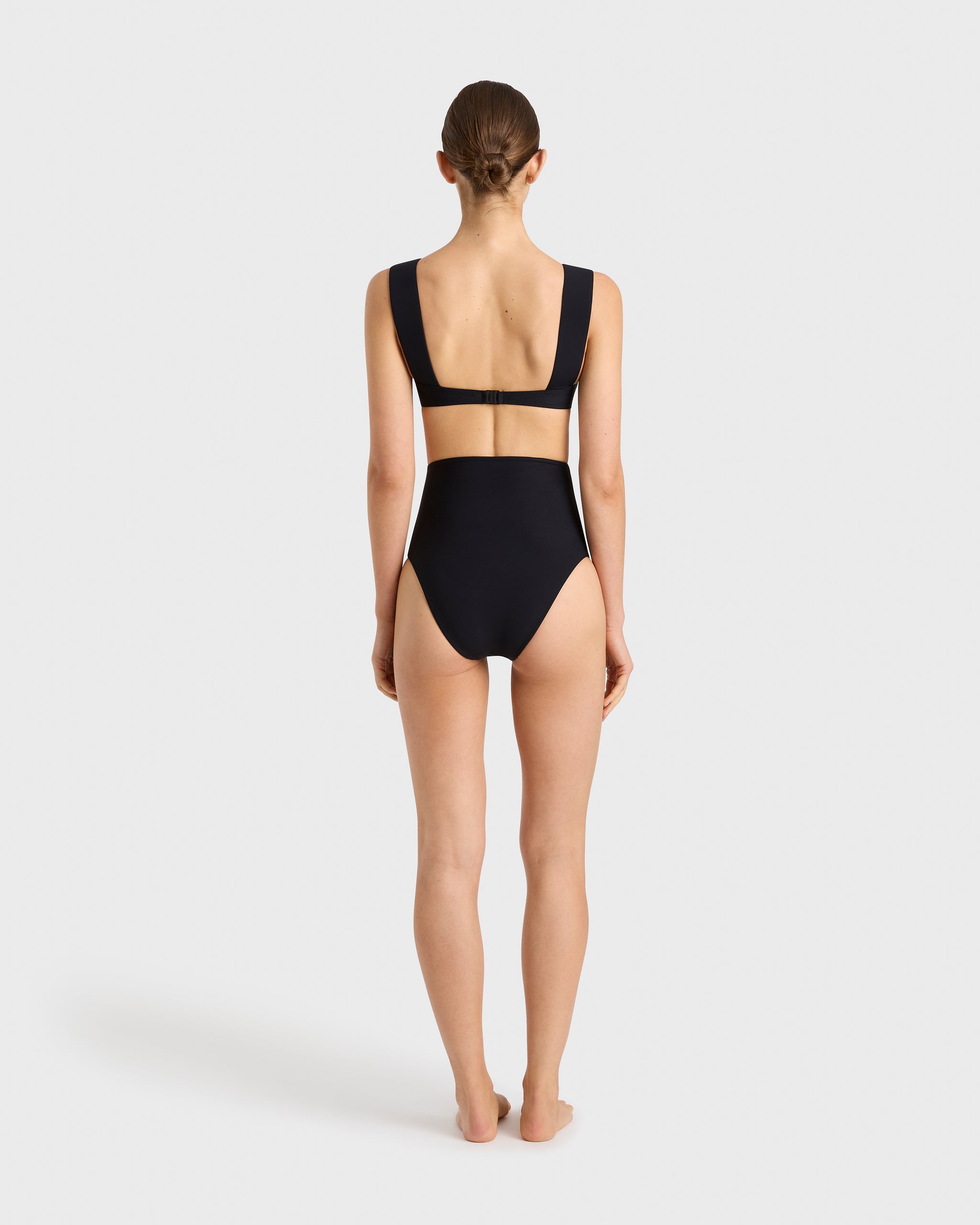Bondi Born Women s Faith High Waist Bikini Bottoms Blue Bikinis
