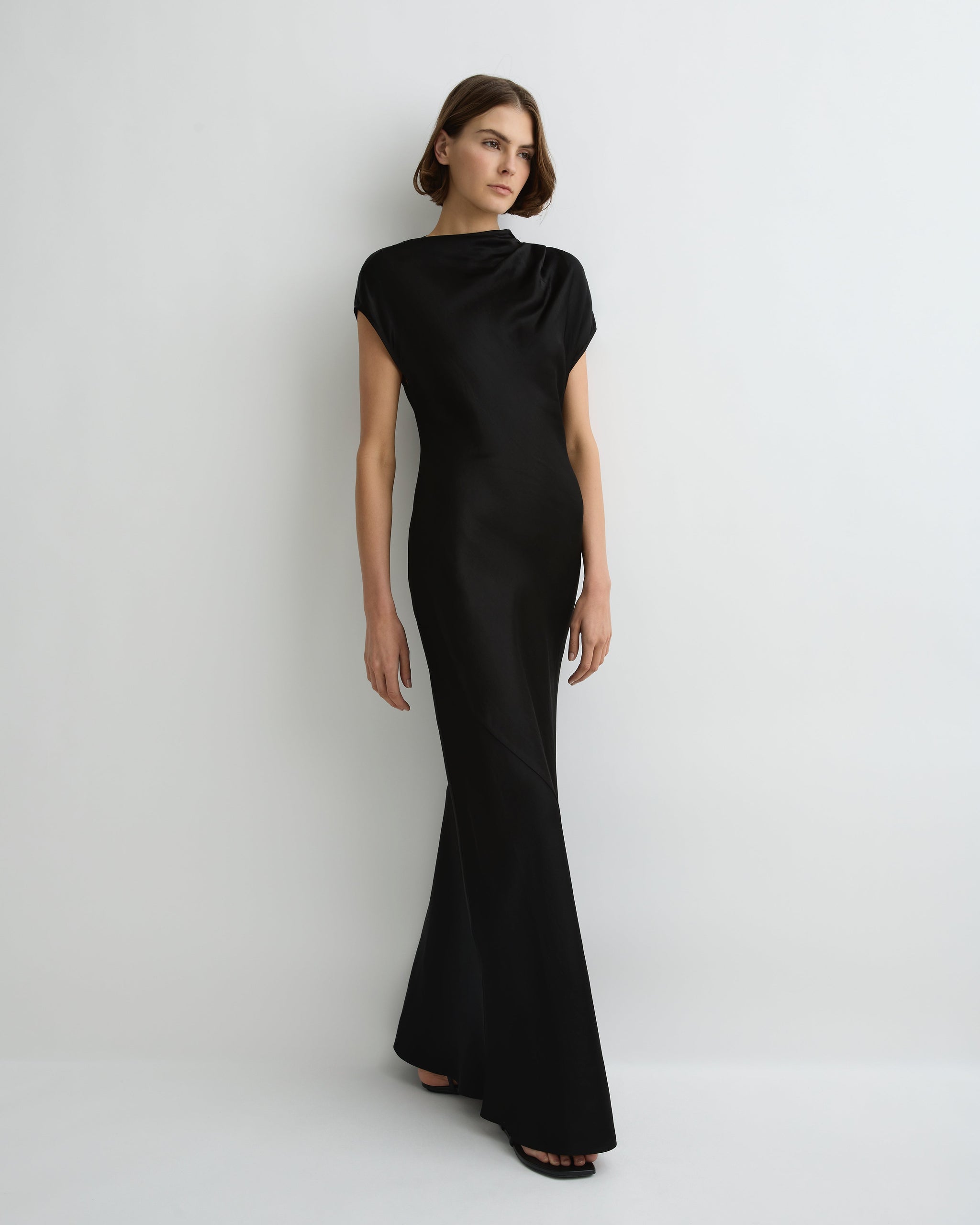 Bondi Born Tropea Silk Halter Maxi Dress BONDI BORN | Sheer Long Dress in  White