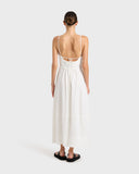 Hastings Organic Cotton Midi Dress - White