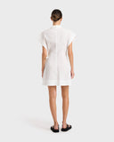 Hastings Organic Cotton Mini Wrap Dress - White