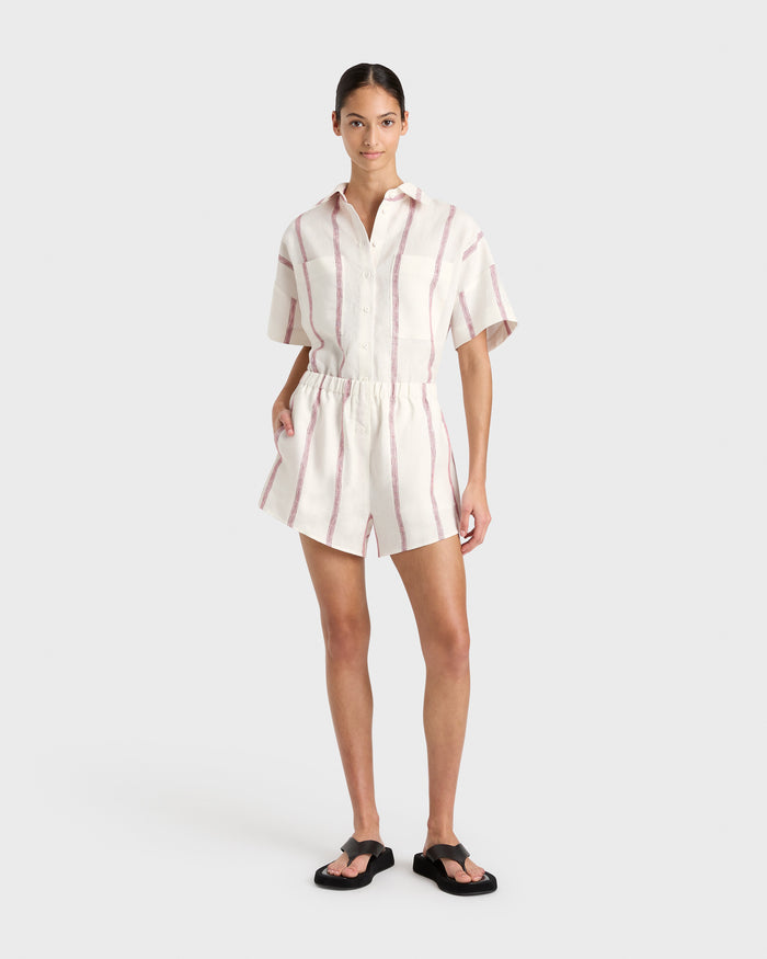 bondi born Kiama Shorts - Red Stripe