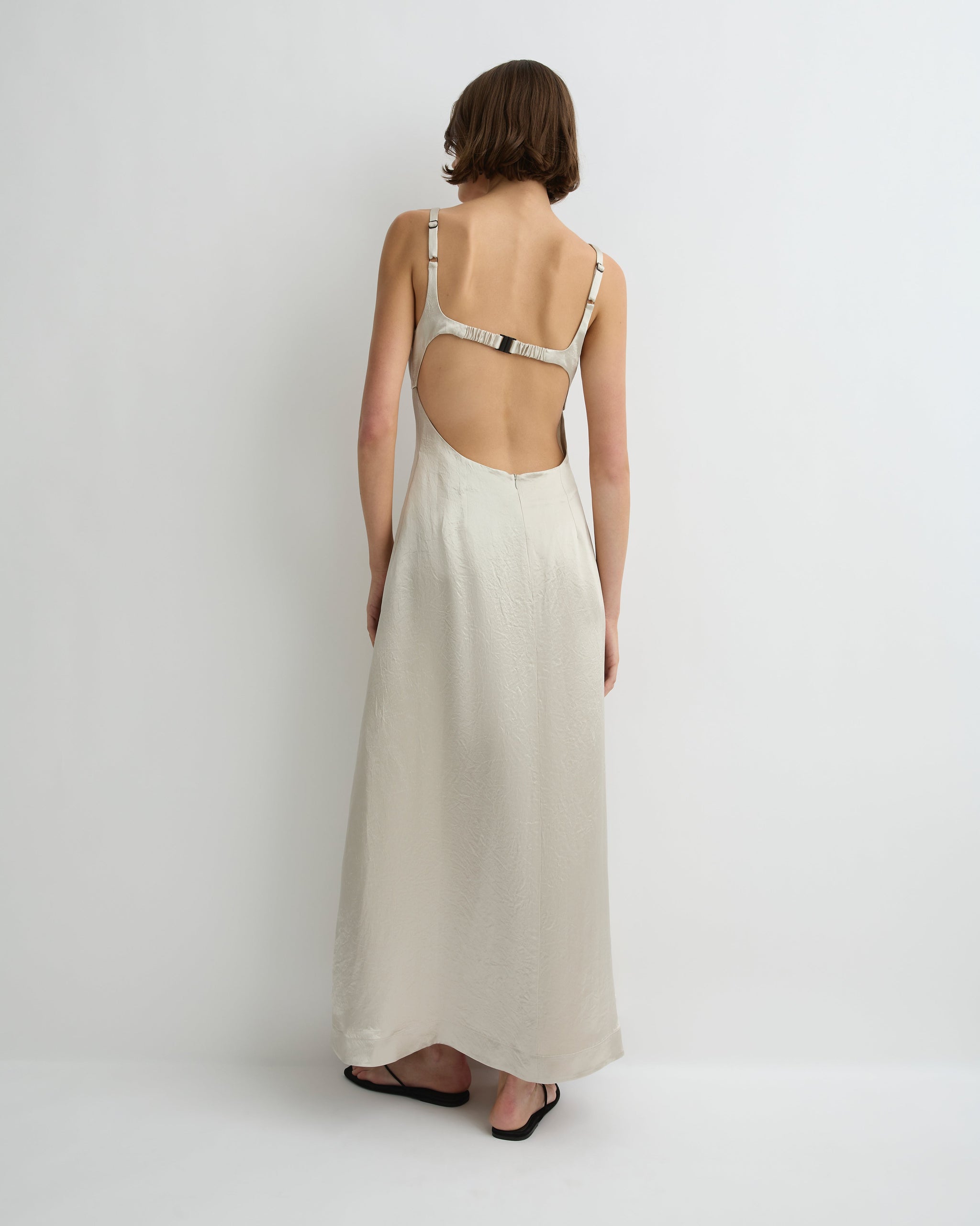 マタニティ Bona Bondi Born® | Kobe Maxi Dress in Silver | Luxury Evening