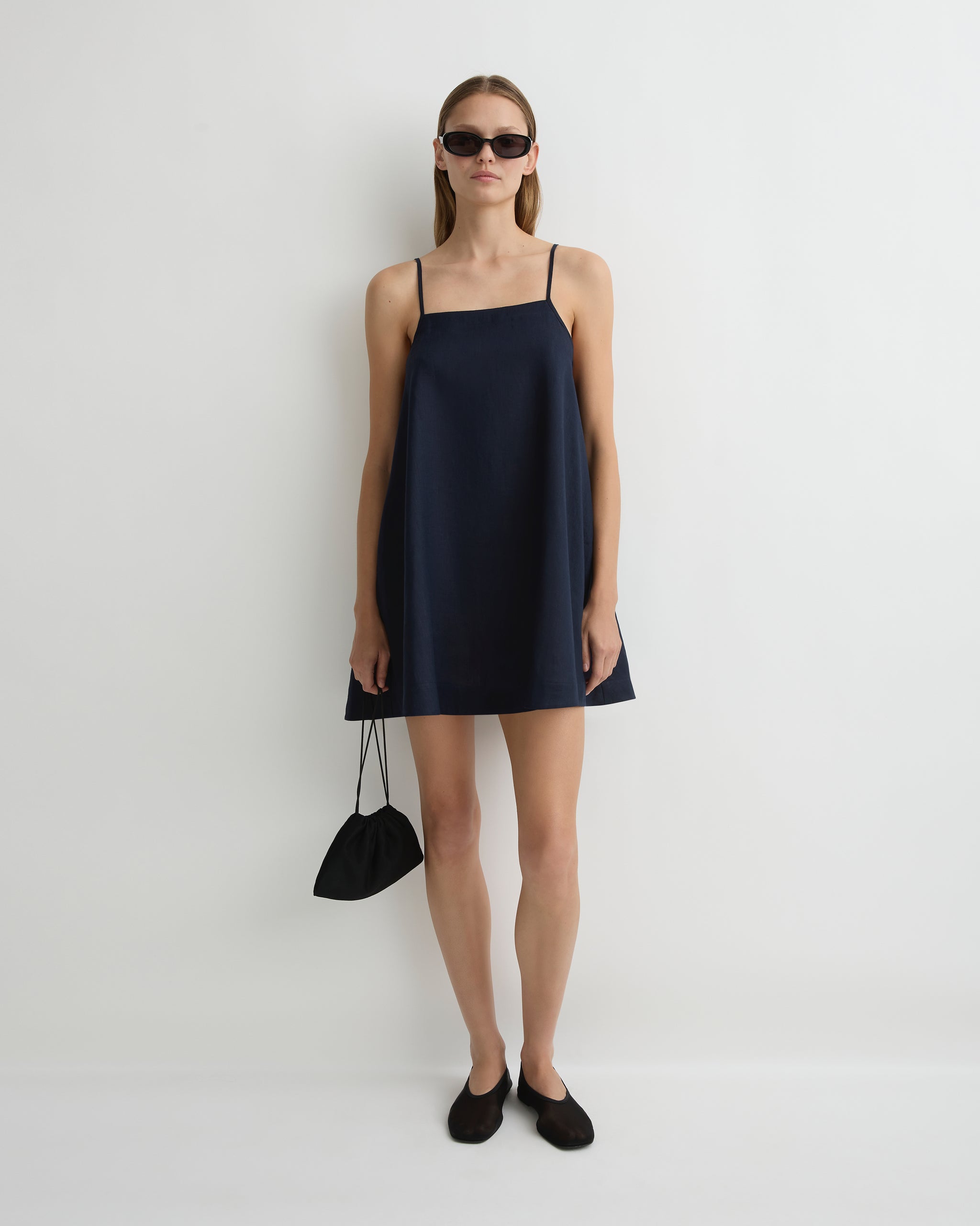 flowy linen midi dress Linen Flowy Midi Dress S / BurlyWood main image 0