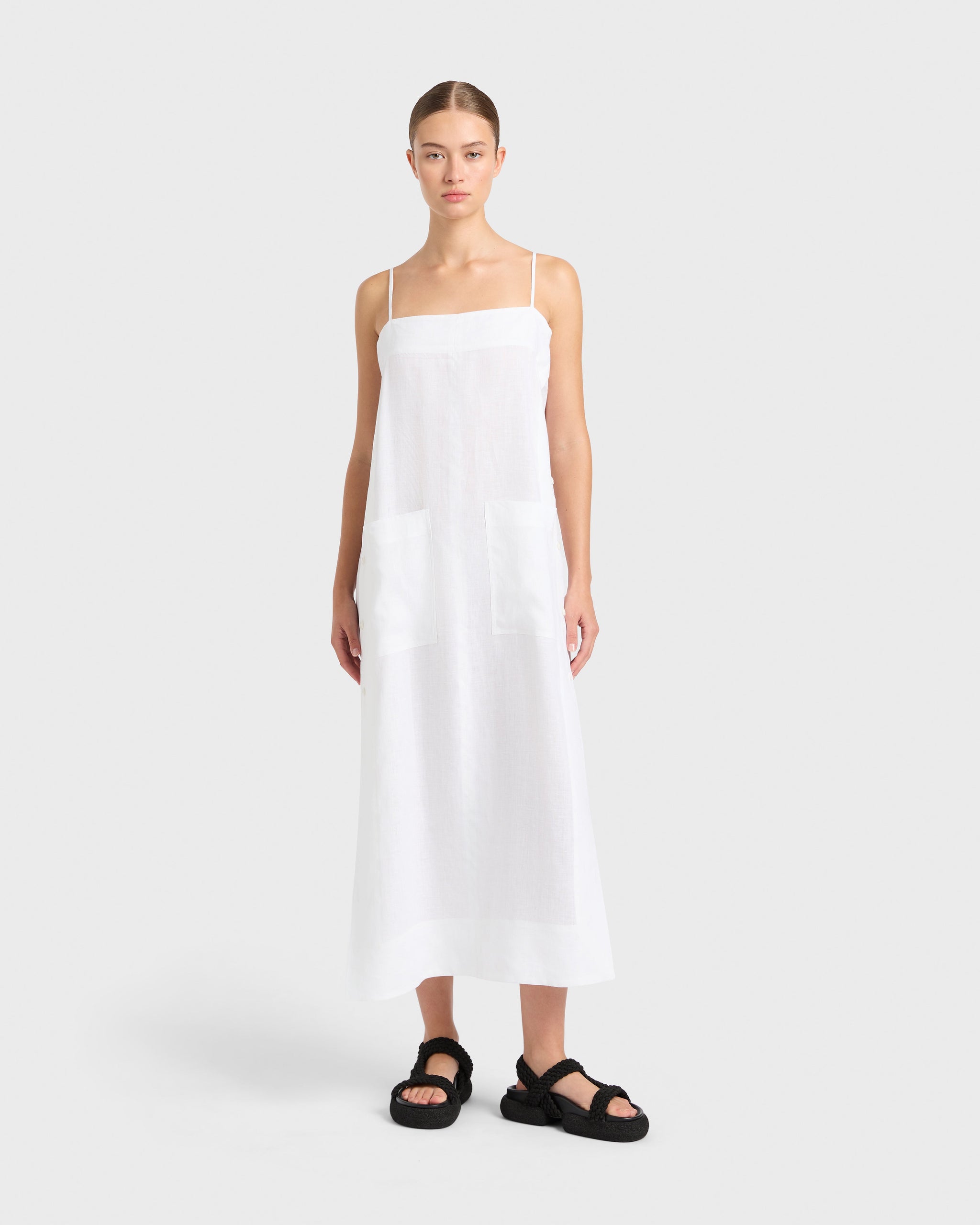 White maxi cami dress cheap