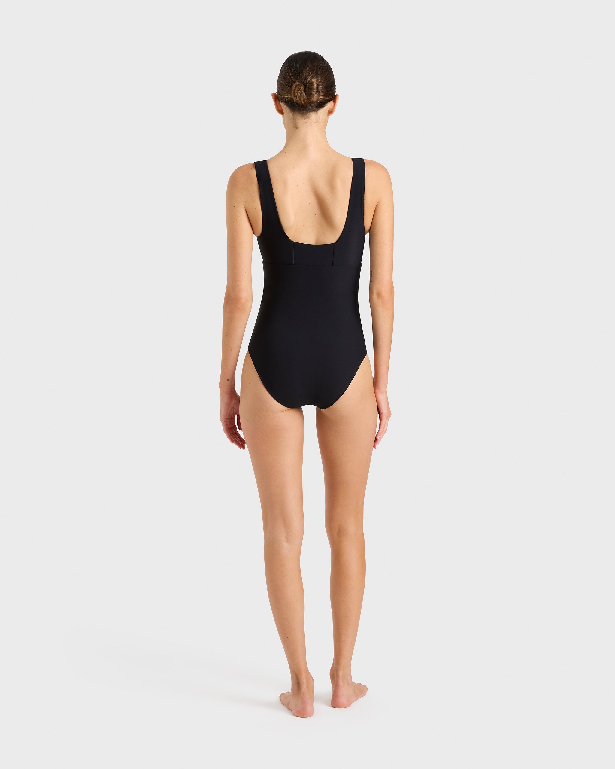 Kane Collar Cubic Belt One-Piece Dress ワンピース (BLACK) Black La Costa One Shoulder Dress