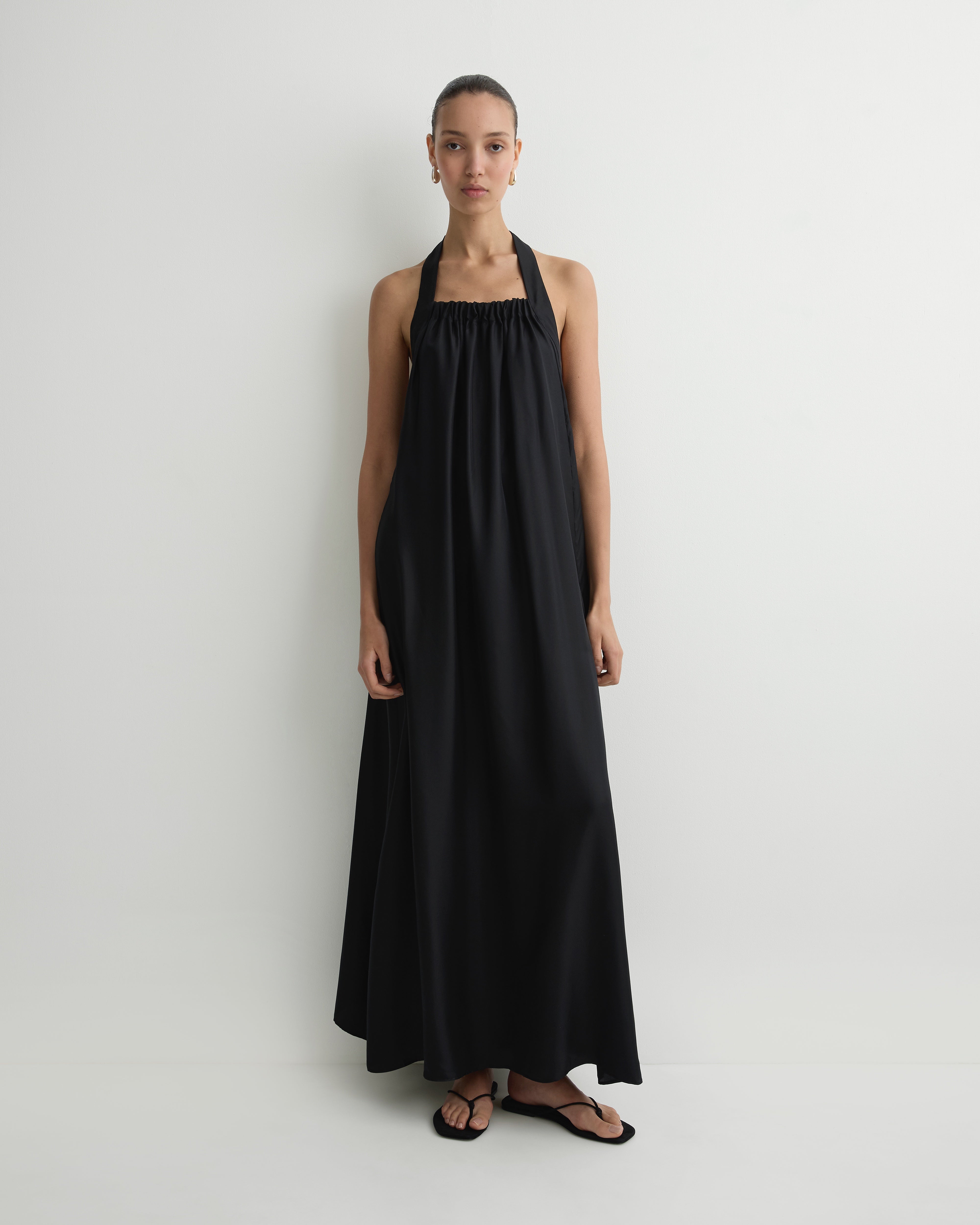 BONDI BORN | Marfa Silk Halter Maxi Dress - Black BONDI BORN | Marfa Silk Halter Maxi Dress - Black