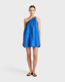 Marfa Silk Mini Dress - Cerulean