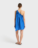 Marfa Silk Mini Dress - Cerulean