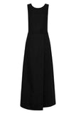 Delphi Wrap Long Dress - Black