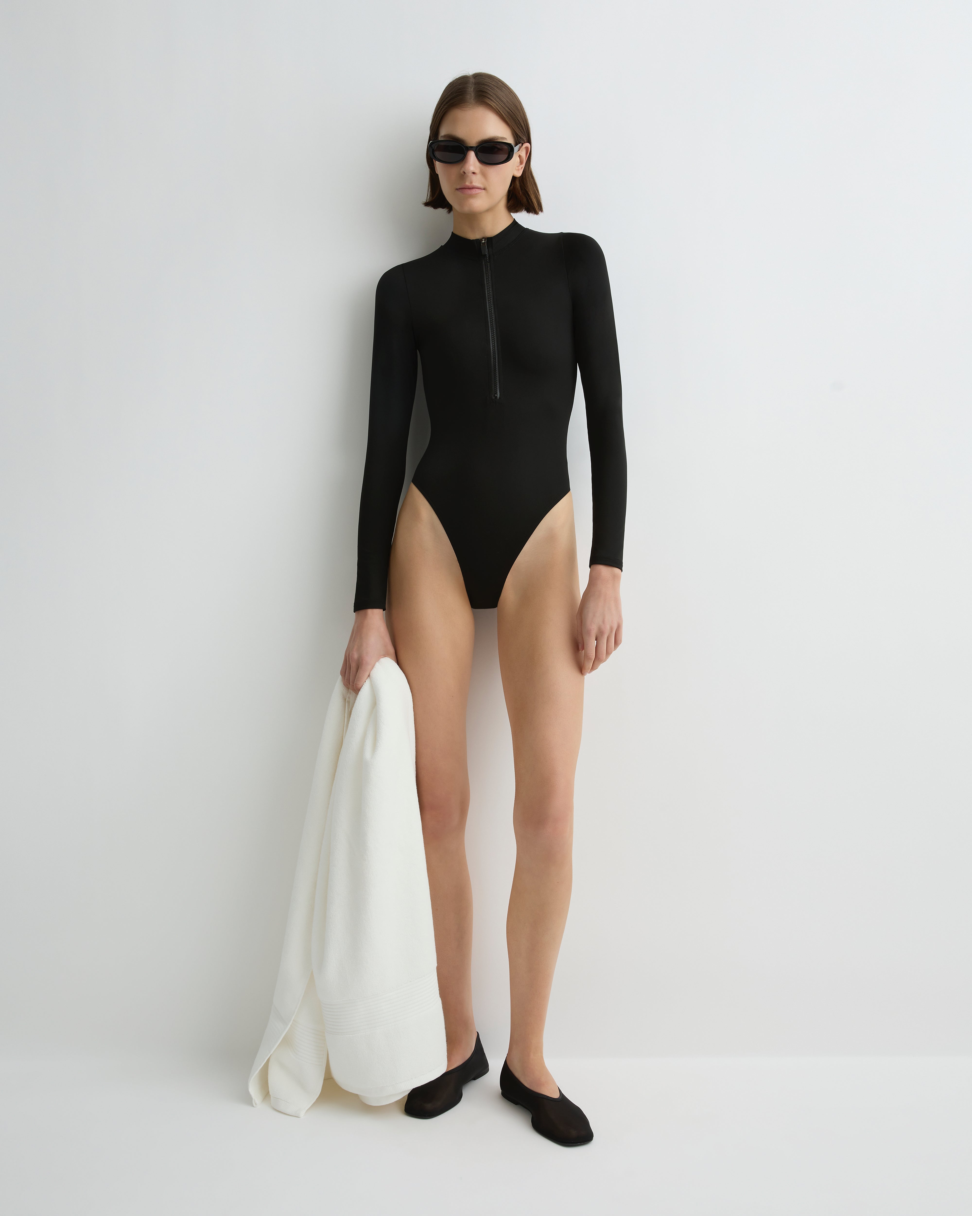 Parker Long Sleeve One Piece Black | BONDI BORN® | One Piece
