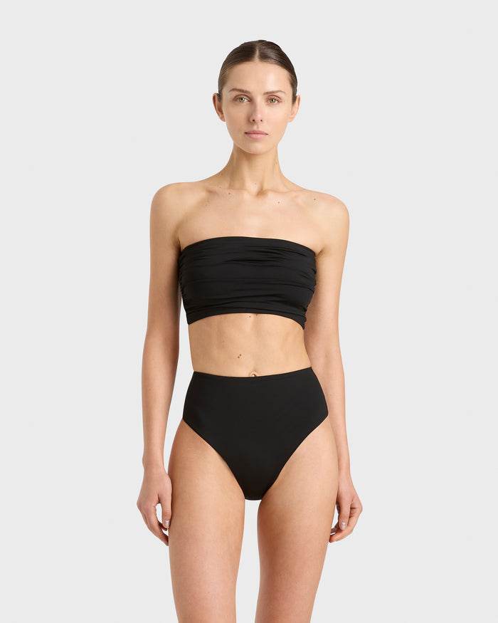 bondi born Raina Bikini Top - Black (Embodee™)