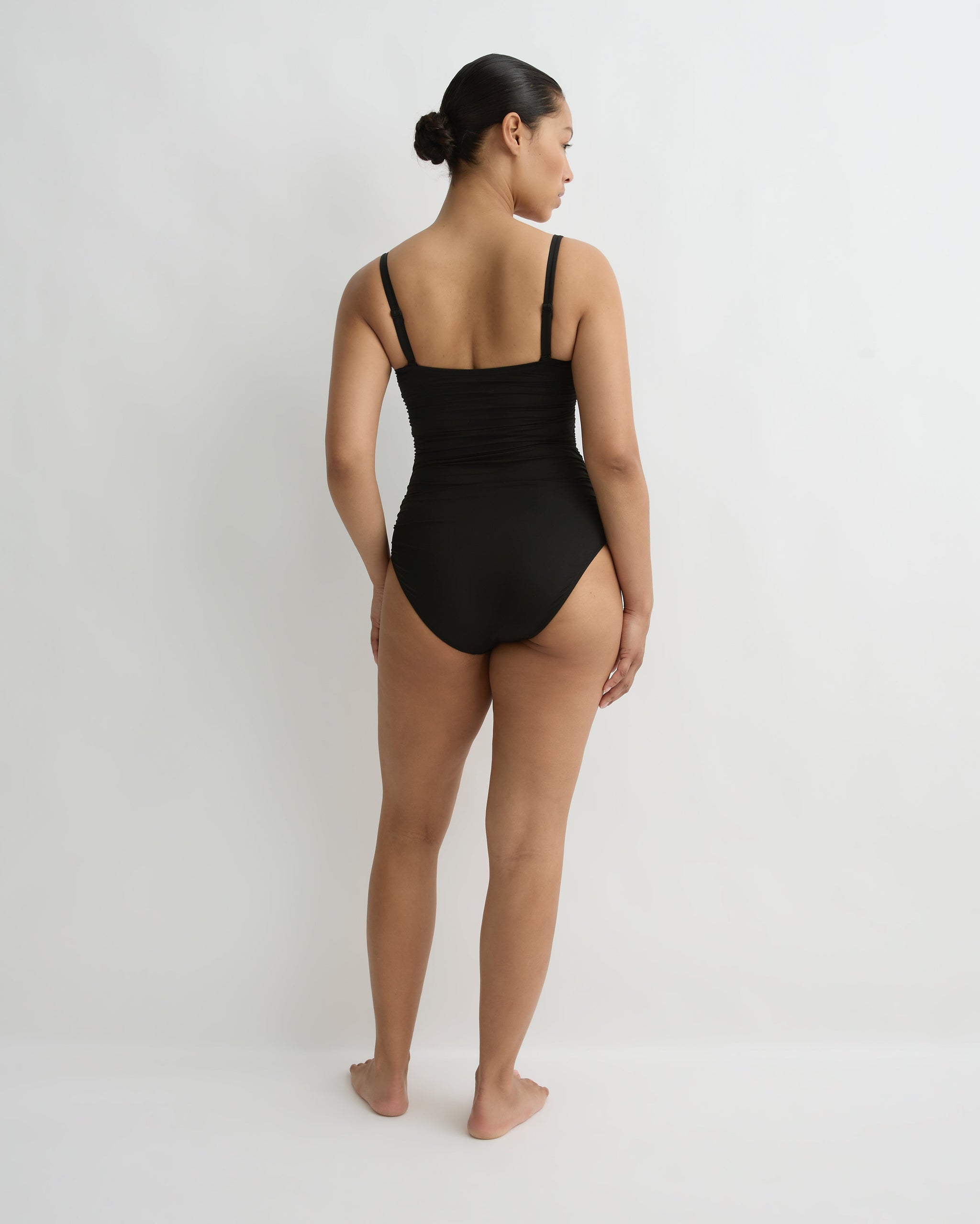 Raya Bandeau One Piece in Black | Luxe Swimwear | BONDI BORN