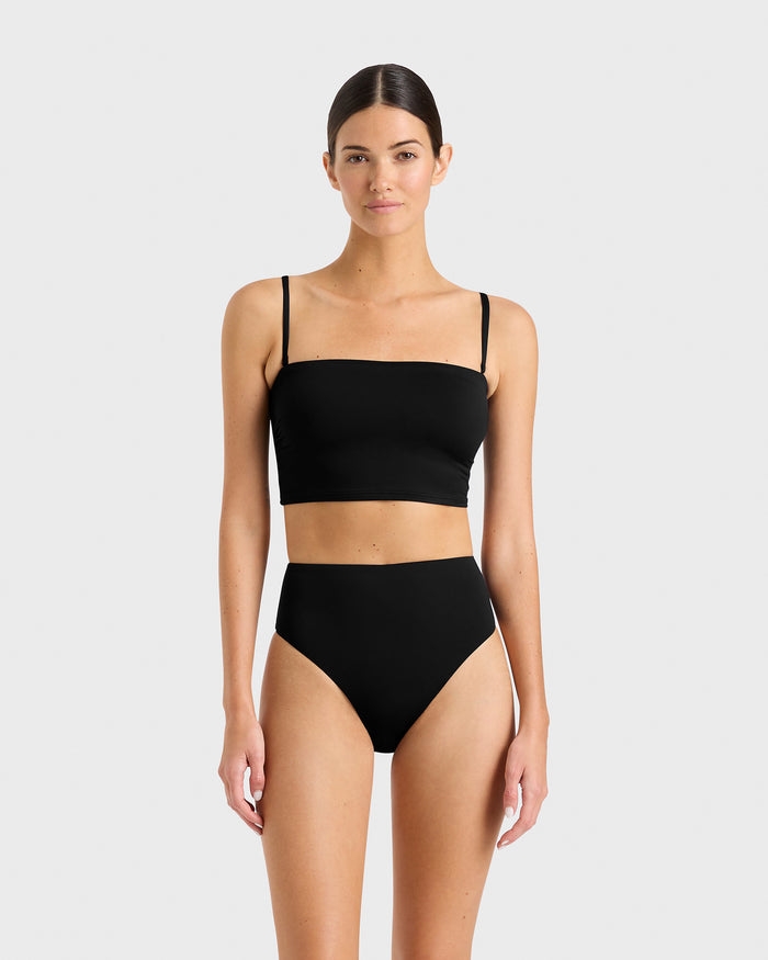 bondi born Sandy Bikini Top - Black (Embodee™)
