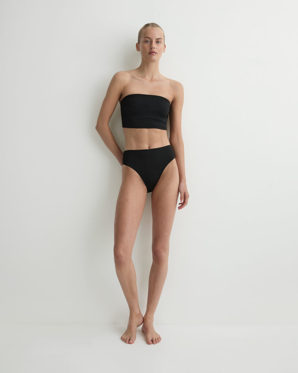 Stella Strapless Bandeau Bikini Top in Black