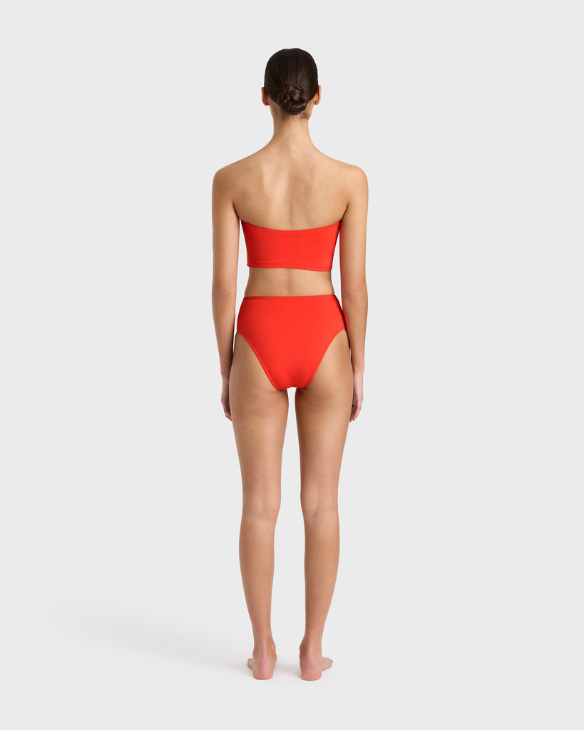 BONDI BORN Stella Bikini Top and Poppy Bikini Bottom Sunrise, luxury swimwear with sculpting fit and elegant silhouette