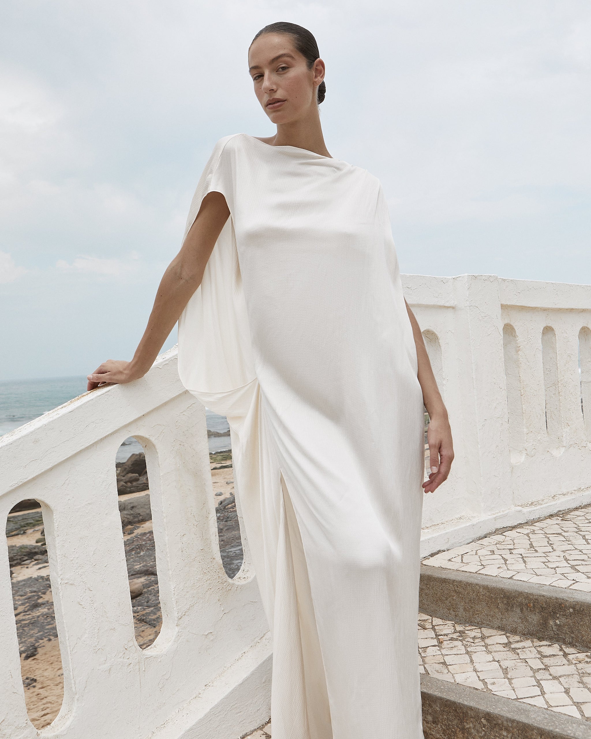 BONDI BORN® | Ardea Asymmetric Satin Dress | Wedding Guest Dress