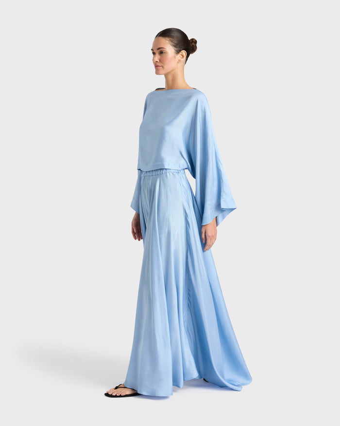 bondi born Como Kimono Top - Sky Blue