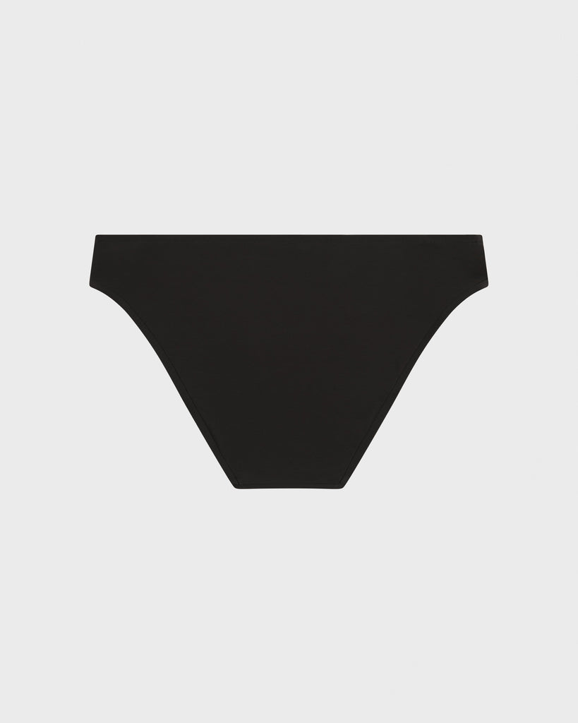 Back of BONDI BORN Nadia Bikini Bottom Black, flattering swimwear with streamlined fit