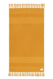 BONDI BORN Extra large Turkish beach towel in Mango orange, shown flat