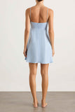 Azores Mini Dress - Pale Blue