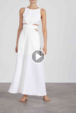Comino Organic Linen Dress - White